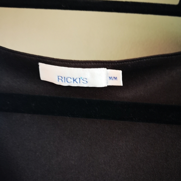 Sexy Floral Corset Style Frilly Hook Closure Sleeveless Fashion Top Ricki's Sz M - Picture 9 of 9